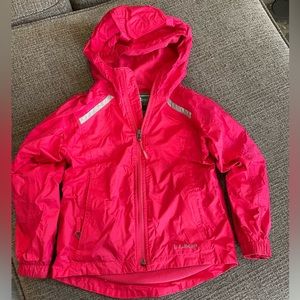 Girls Red-Pink S(4) Fleece-lined Waterproof Jacket